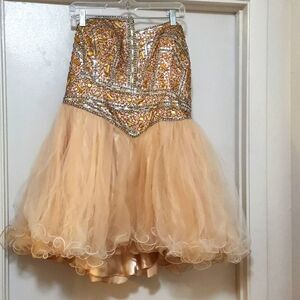 Terani Couture Cocktail/Prom Beaded Short Dress.